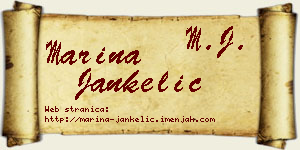 Marina Jankelić vizit kartica